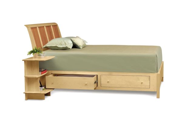 Sarah Storage Bed Nightstand Left in Maple