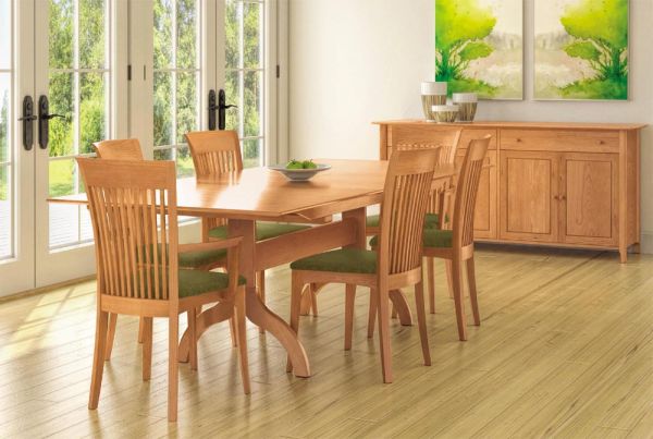 Sarah Trestle Extension Tables with easystow extension and leaf storage