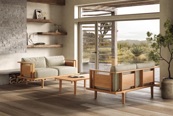 Sierra Sofa with Wood Panels