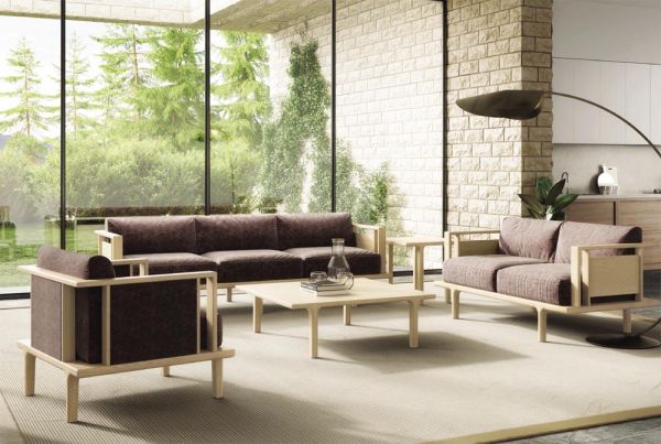 Sierra Sofa with Wood Panels