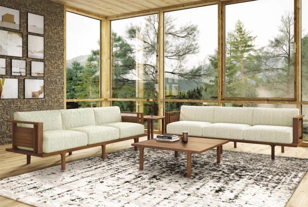 Sierra Sofa with Wood Panels