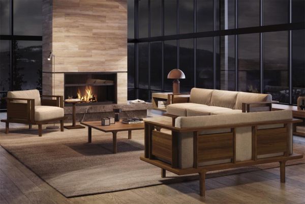 Sierra Sofa with Wood Panels