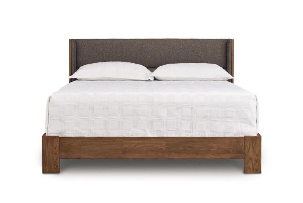Sloane Bed with legs for mattress and box spring in Walnut
