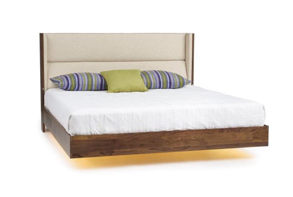 Sloane Floating Bed in Walnut